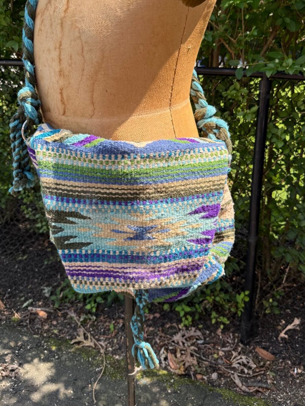 Chamula Crossbody Messenger Wool Bag Hand Made in Mexico